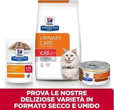 Hill's Prescription Diet Urinary Care C/D Multicare Stress spezzatino Pollo e Verdure umido Gatti Adulti 82 gr - 3