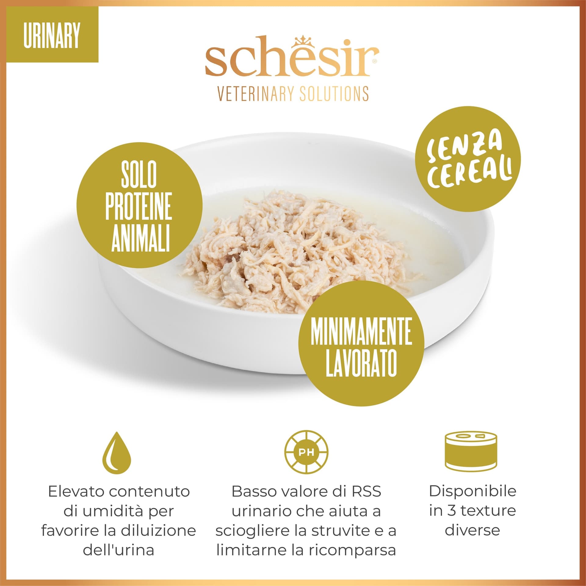 Schesir Veterinary Solution Urinary Filetti al Pollo 80 gr gatto - 3