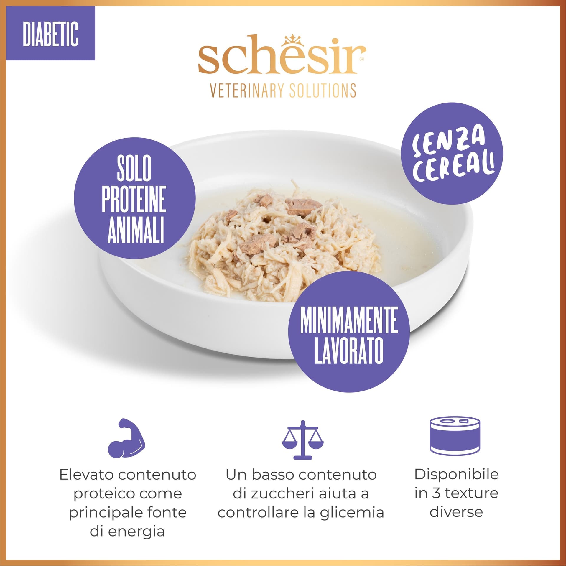 Schesir Veterinary Solution Diabetic Fiocchi Tonnetto con Tilapia 80 gr gatto - 2