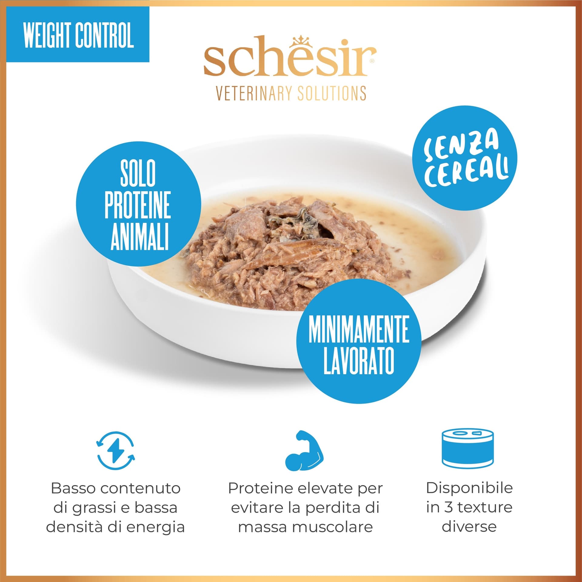 Schesir Veterinary Solution Weight Control Mousse al Pollo con Tilapia 80 gr gatto - 3