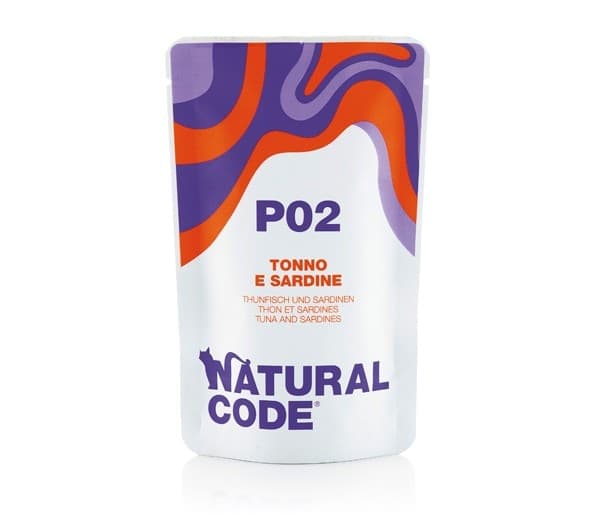 Natural Code Bustina P02 Tonno e Sardine per Gatti Adulti 70gr