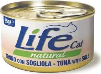 Life Cat Natural Scatoletta Tonno con Sogliola per Gatti 85gr