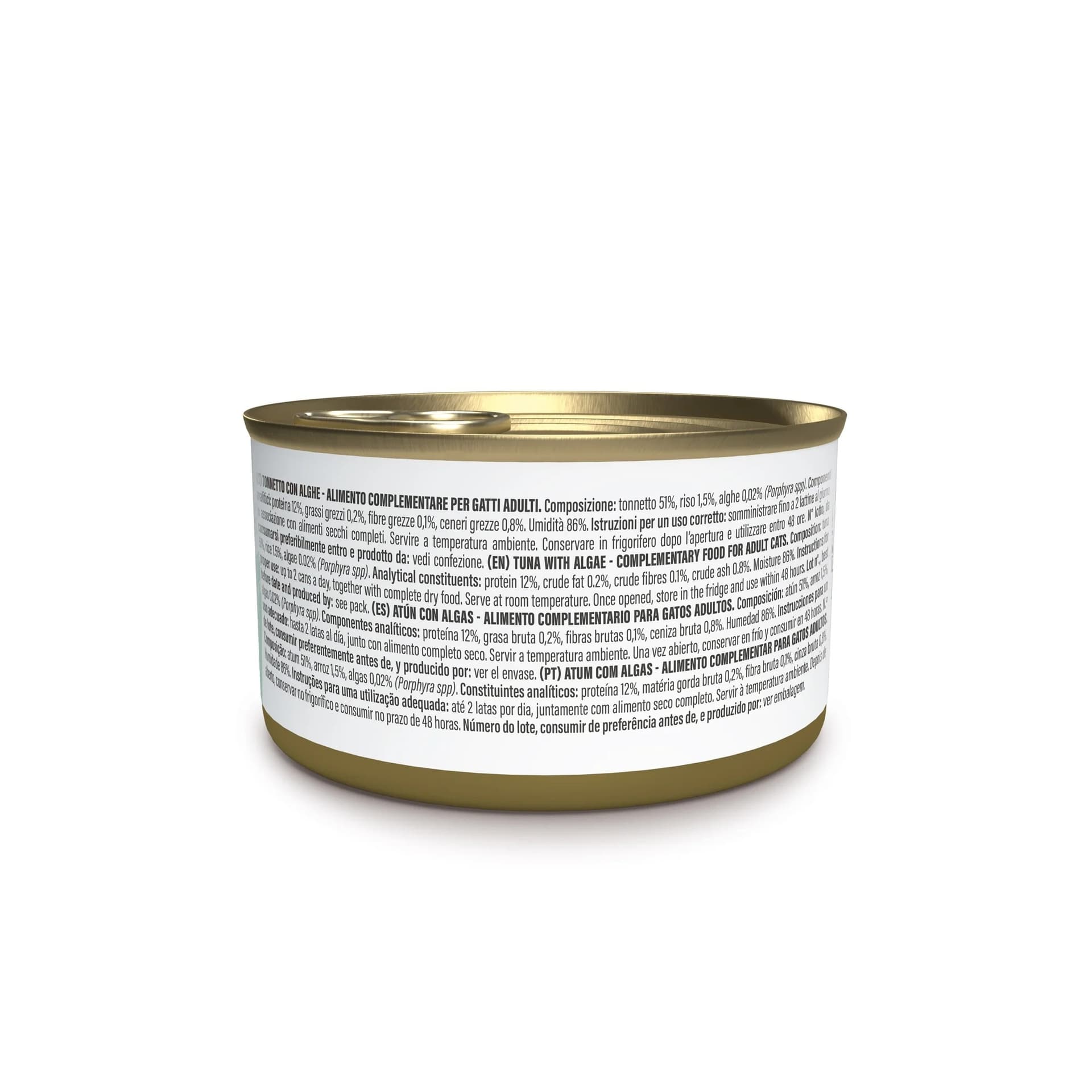 Schesir Complements Per Gatti Adulti Filetti in Gelatina Tonnetto con alghe gatto alimento complementare umido 70 gr - 2