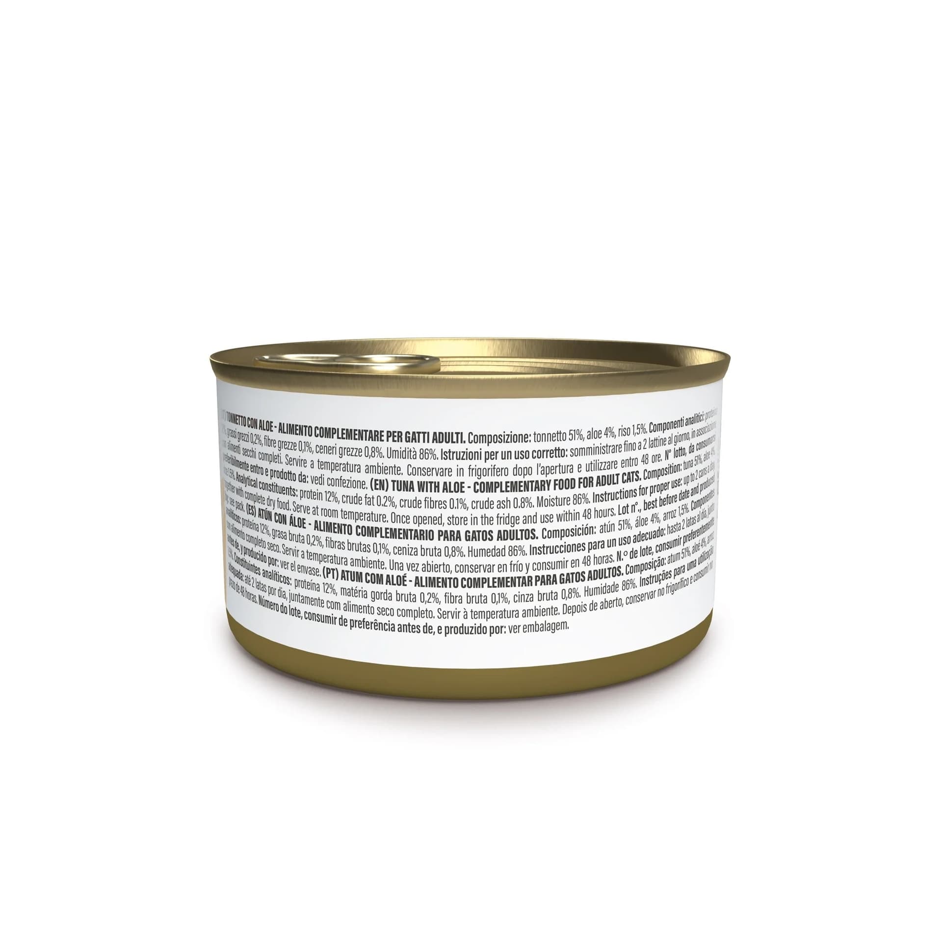 Schesir Complements Per Gatti Adulti Filetti in Gelatina Tonnetto con aloe gatto alimento complementare umido 70 gr - 2