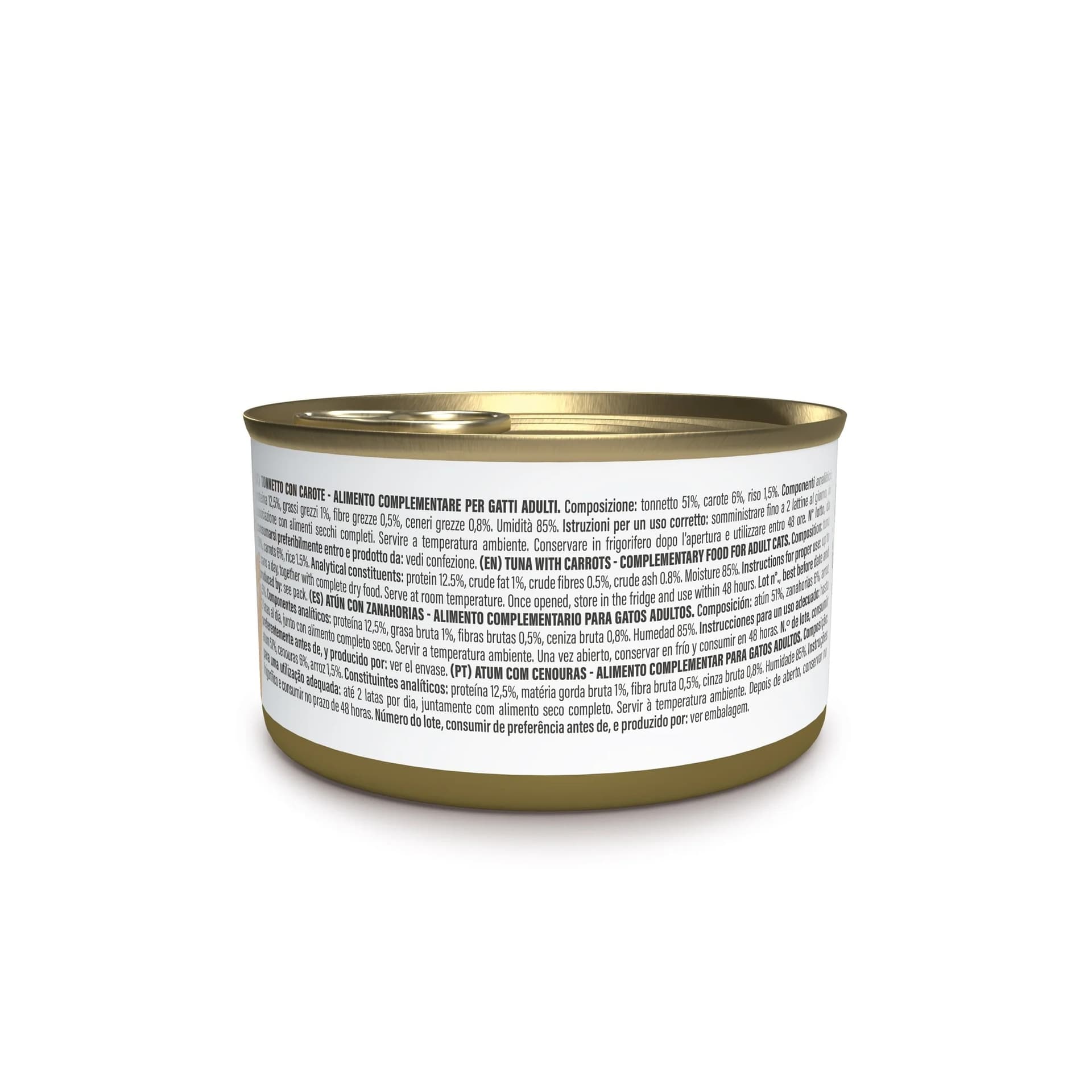 Schesir Complements Per Gatti Adulti Filetti in Gelatina Tonnetto con carote gatto alimento complementare umido 70 gr - 2
