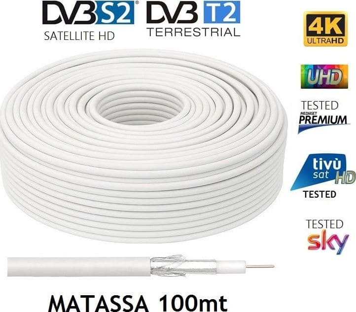 Matassa 100 mt. cavo Sat e Terrestre 0,49mm - 2