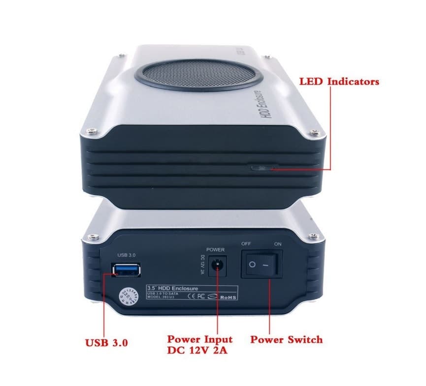 Box per Hard Disk da 3,5" SATA USB 3.0 - 3