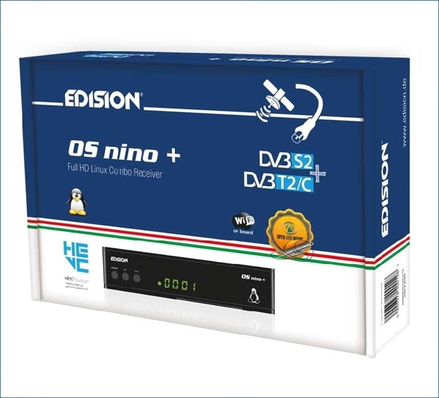 Edision OS Nino Plus Combo Enigma 2 DVB-S2+DVB-T2/C H.265/HEVC  - 5