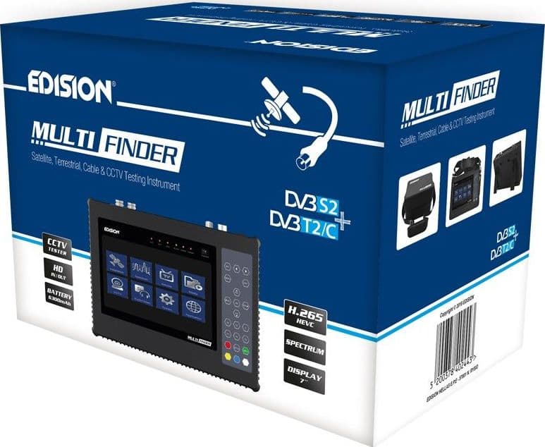 Misuratore di campo EDISION MULTI-FINDER Combo DVB-S2/T2/C e CCTV Tester - 10