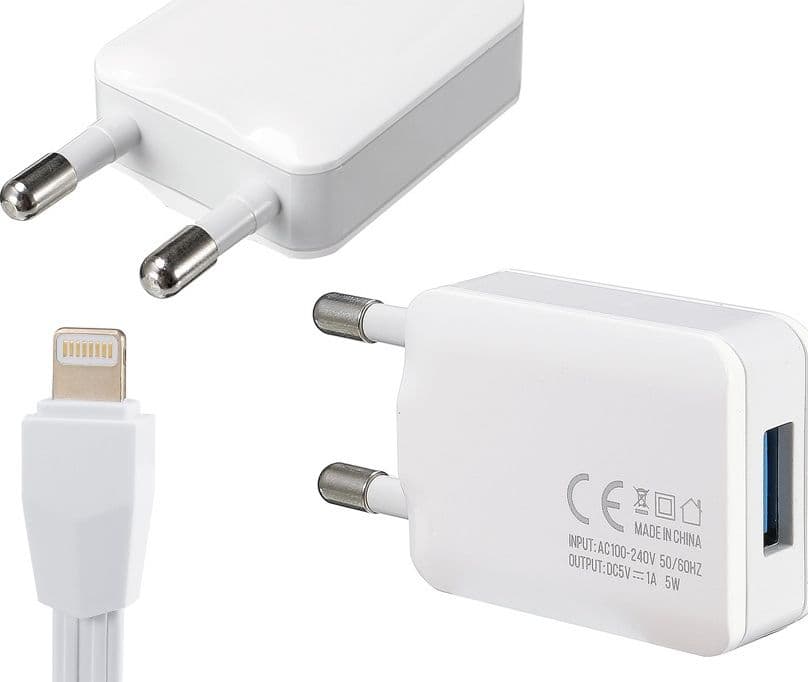 Caricabatteria da muro con porta USB 3.0 + Cavo USB > Lightning