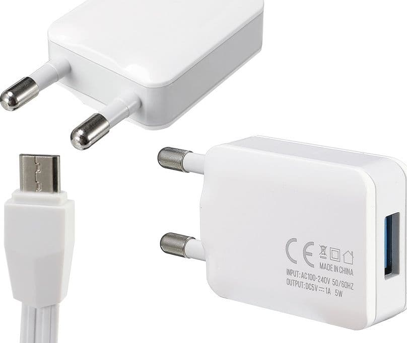 Caricabatteria da muro con porta USB 3.0 + Cavo USB > Micro USB