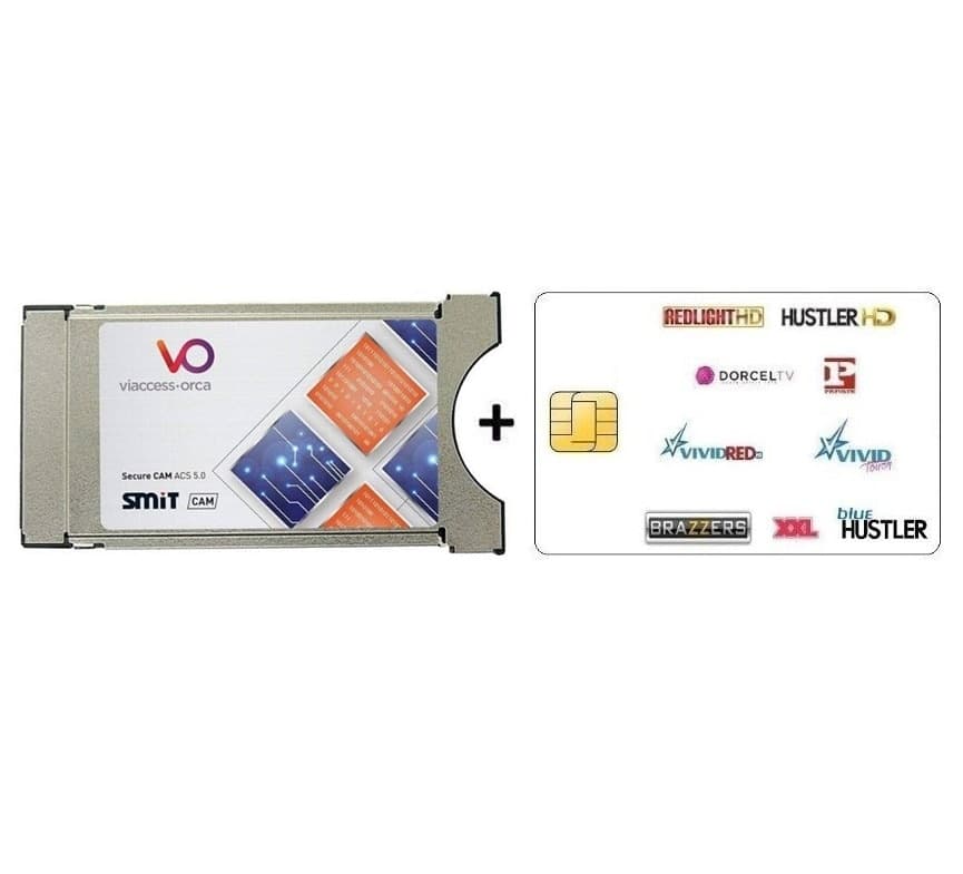 Modulo Cam Per Tv o Decoder Con Smart Card Tessera Per Adulti Viaccess Abbonamento Redlight Elite 9 Canali Hotbird 12 Mesi - 2