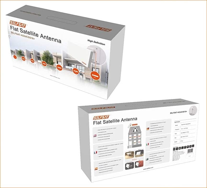 Parabola Satellitare Piatta con uscita dCSS/SCR SELFSAT H22dCSS16+ compatibile SKY Q - 3
