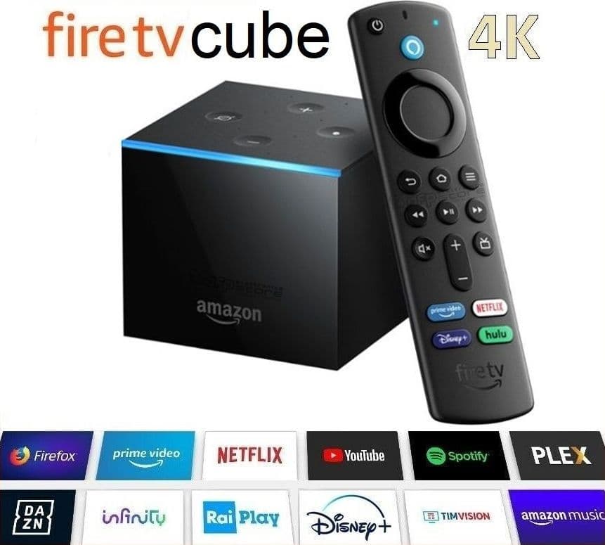 Fire TV Cube 4K con controllo vocale tramite Alexa e telecomando con comandi per la TV - 1