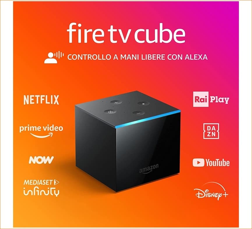 Fire TV Cube 4K con controllo vocale tramite Alexa e telecomando con comandi per la TV - 2