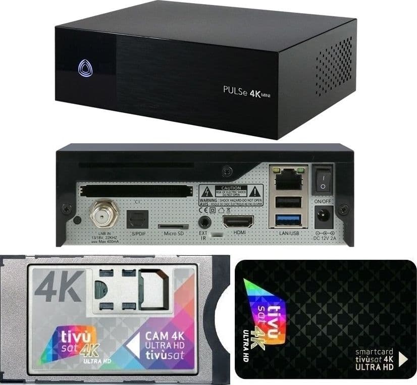 AB-COM Pulse 4K Mini DVB-S2X Multistream Linux Enigma2 con CAM Ci+ e Tessera Tivusat 4K ULTRA HD - 7