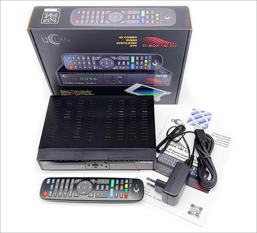 Decoder UCLAN D-BOX 4K CI+ Combo DVB-S2+DVB-T2/C Multistream T2MI - 4