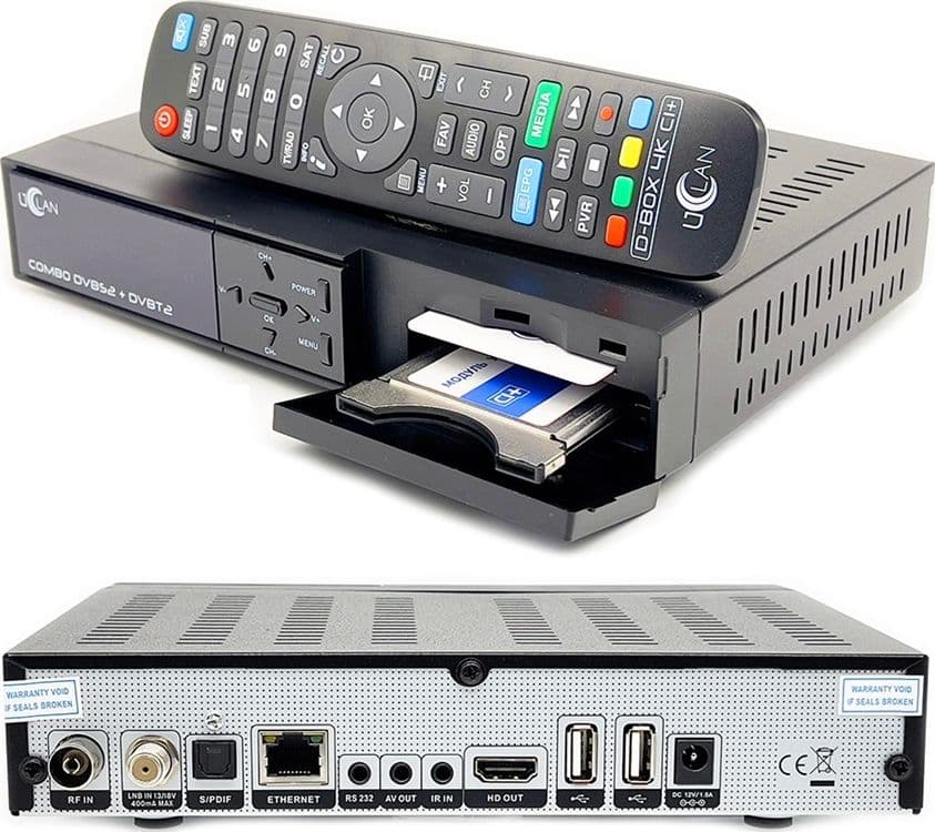 Decoder UCLAN D-BOX 4K CI+ Combo DVB-S2+DVB-T2/C Multistream T2MI - 5