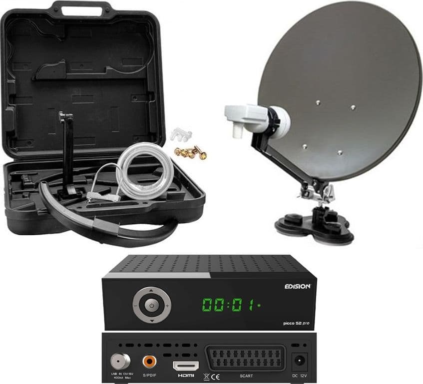 Kit Parabola da viaggio XORO MCA 38 HD con decoder EDISION PICCO S2 PRO Multistream per la ricezione in chiaro dei canali digitale terrestre via satellite - 11