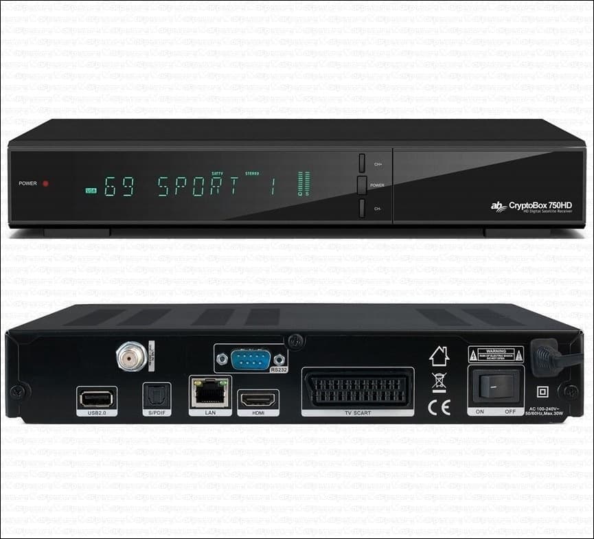 Decoder Satellitare AB-COM CryptoBox 750HD CI+ DVB-S/S2 con CAM Ci+ e Tessera Tivusat 4K ULTRA HD - 3