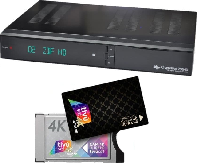 Decoder Satellitare AB-COM CryptoBox 750HD CI+ DVB-S/S2 con CAM Ci+ e Tessera Tivusat 4K ULTRA HD - 5