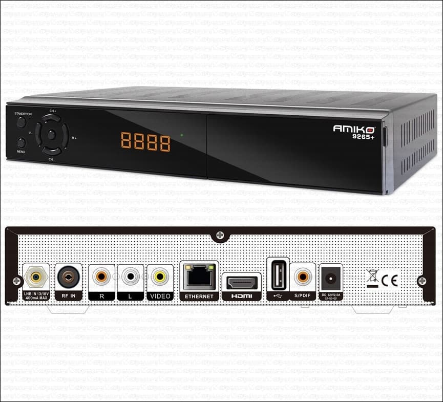 Decoder Amiko 9265+ Combo 4K UHD S2+T2/C H.265 Slot Common Interface con CAM Ci+ e Tessera Tivusat 4K ULTRA HD - 3