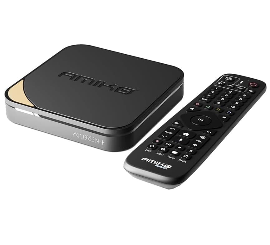 Amiko A11 GREEN+ 4K OTT H.265 2/16GB Quad-Core Android 11 Wifi Dual Band Bluetooth - 7