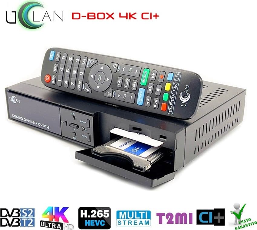 Decoder UCLAN D-BOX 4K CI+ Combo Ricondizionato