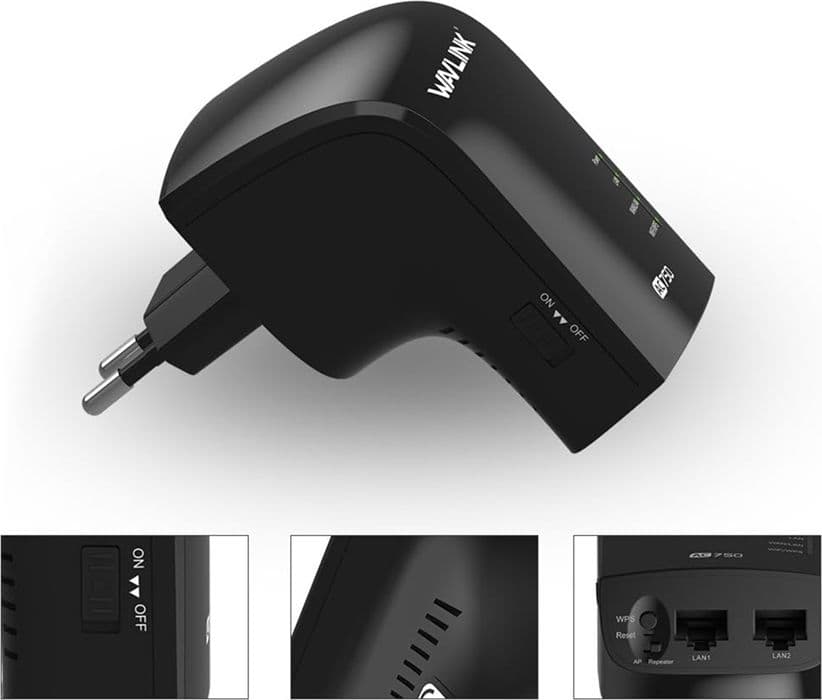 Ripetitore WiFi Access Point e Router 750Mbps Dual Band 2.4/5 GHz Wavlink WN577A2 - 3