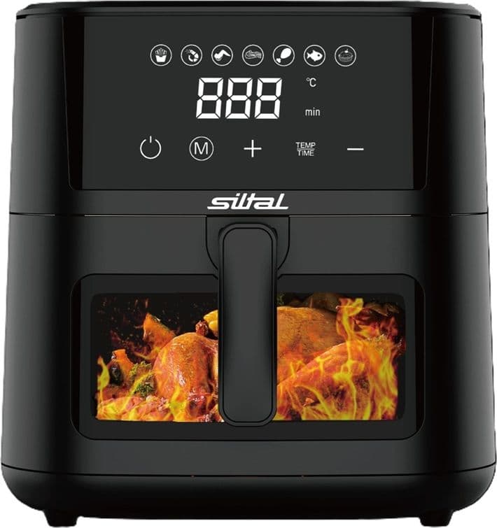 Friggitrice ad Aria Digitale SILTAL M9011DT: 8 Litri, 1700W e Tecnologia 360° - 2