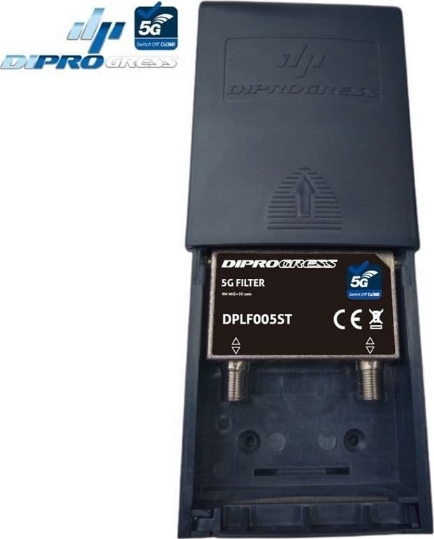 Filtro 5G LTE da palo 25dB con contenitore protettivo da esterno DIPROGRESS DPLF005T