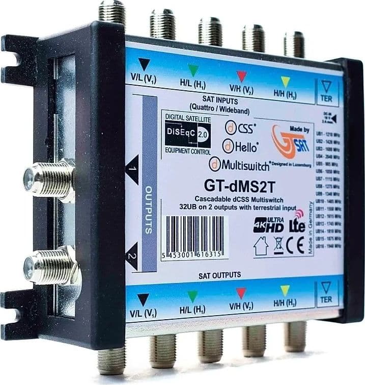 Multiswitch Ibrido dCSS/SCR 32uB 2 uscite più miscelazione TV passiva - 2