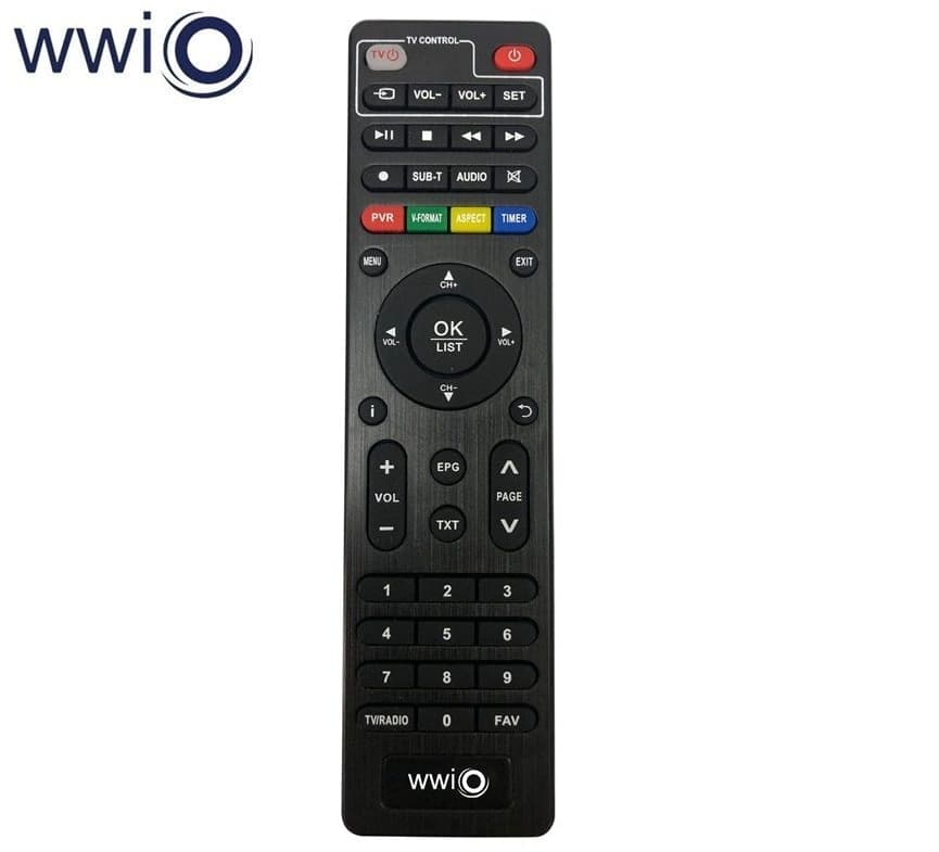 Telecomando originale per decoder WWIO TRINITY T2 e WWIO TRINITY T2 PRO