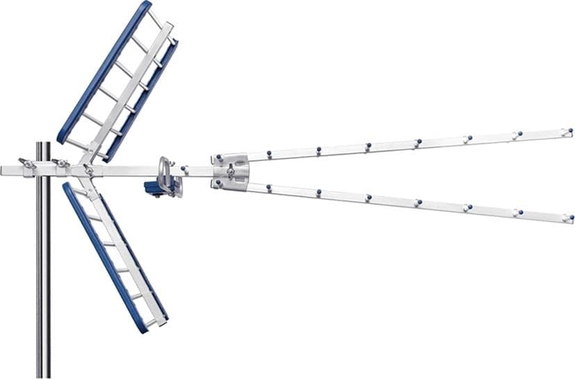 Kit Antenna TV UHF Digitale Terrestre Completo CH 21-48 con Filtro 5G LTE con amplificatore da interno 24dB - 3