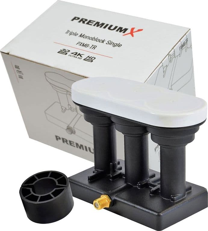 LNB Monoblocco Single Triplefeed 13˚E 16˚E 19.2˚E per parabole da 85 e 90 CM PremiumX - 6