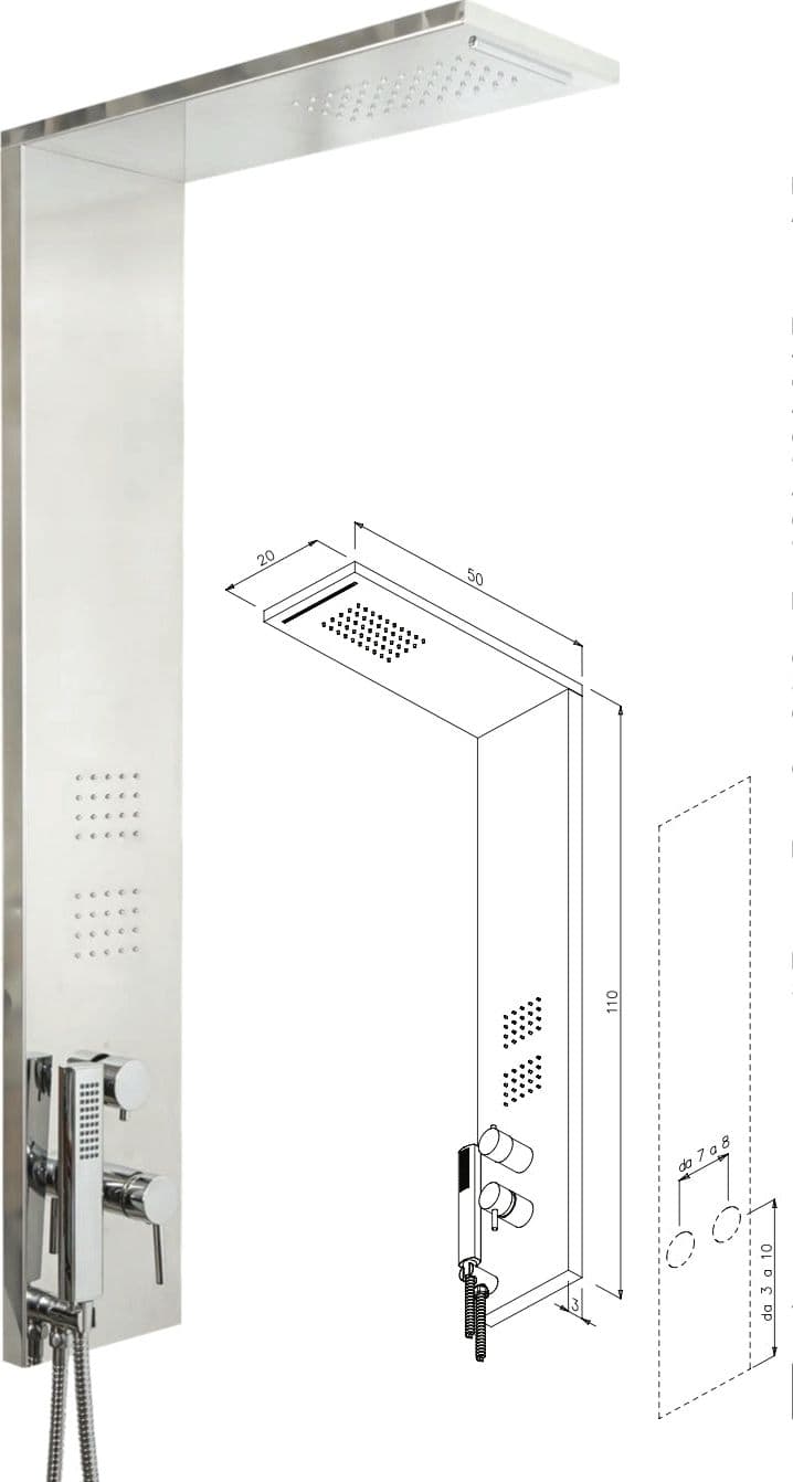 Colonna doccia idromassaggio pannello multifunzione - 3