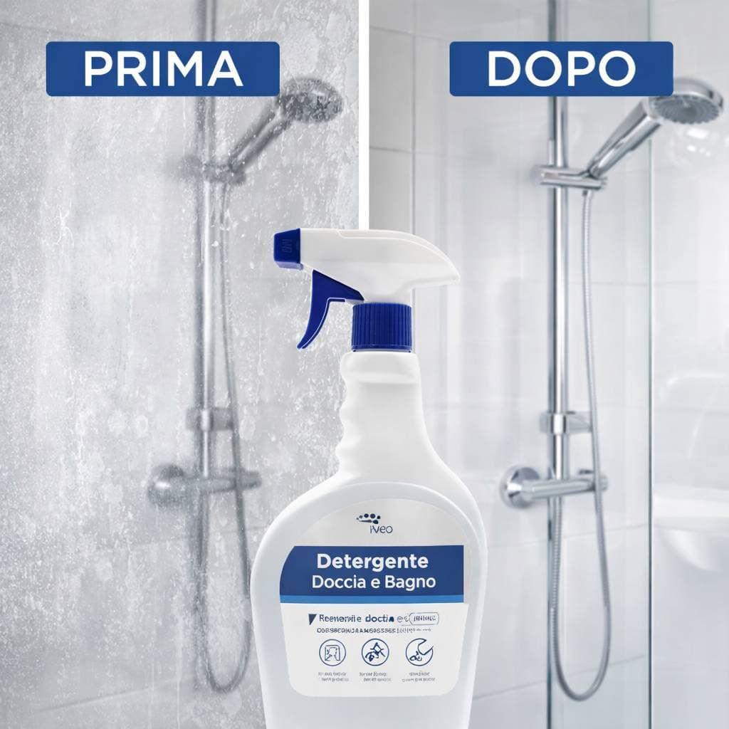 Detergente Anticalcare per Doccia e Bagno 500 ml | Rimuove Calcare, Sapone e Aloni | Per Vetri, Ceramica, Cromature e Acciaio Inox - 2