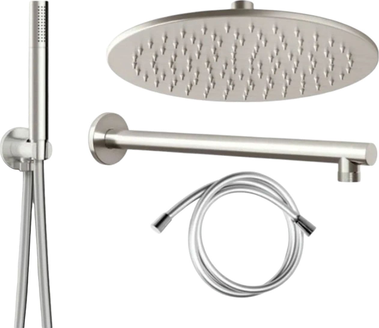 Kit completo doccia design tondo satinato - 2