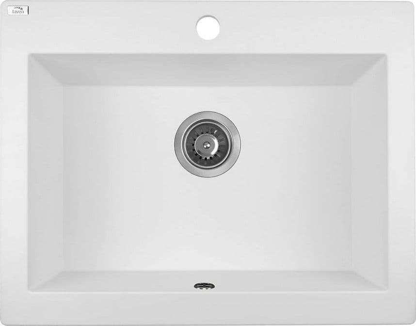 Lavello a Vasca Singola 63x49 cm | Ceramica Moderna, Sifone Salvaspazio Incluso