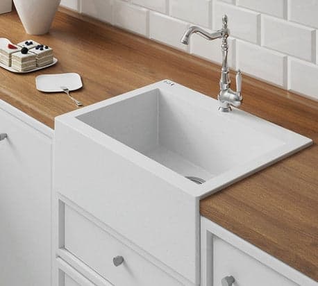 Lavello a Vasca Singola 63x49 cm | Ceramica Moderna, Sifone Salvaspazio Incluso - 2