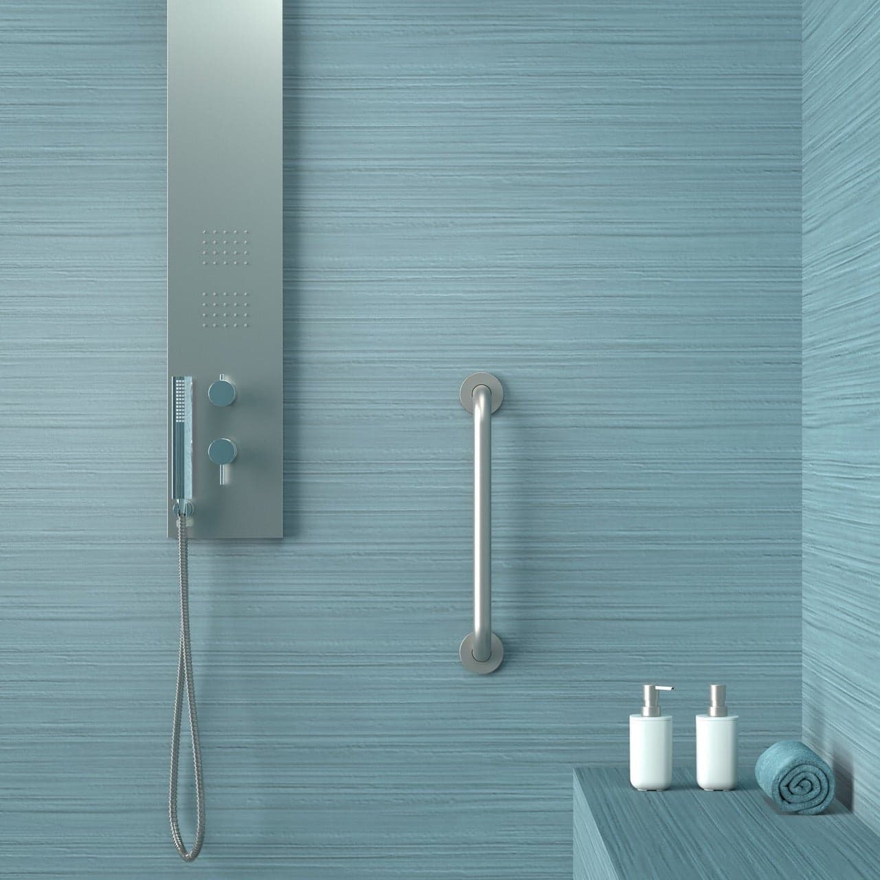 MANIGLIONE ACCIAIO INOX SPAZZOLATO 45 cm - 3