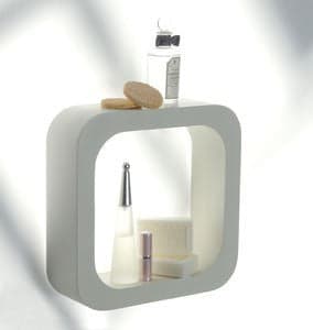Mensola da bagno di design moderno nera multiuso - 3