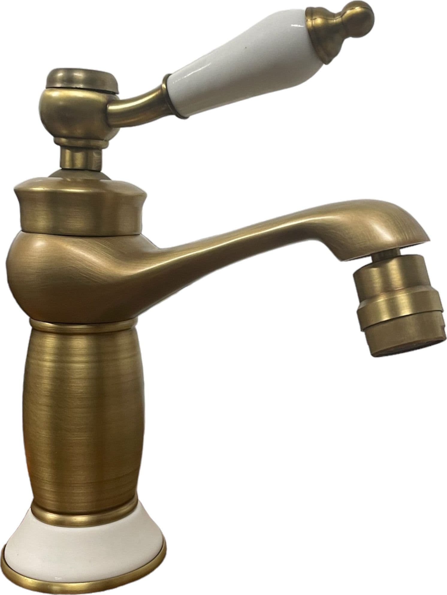Miscelatore bidet bronzo ottone antico con ceramica
