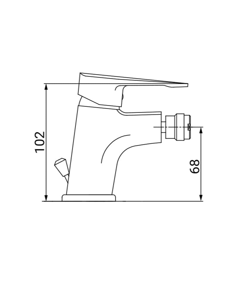 Miscelatore bidet completo cromato - 2