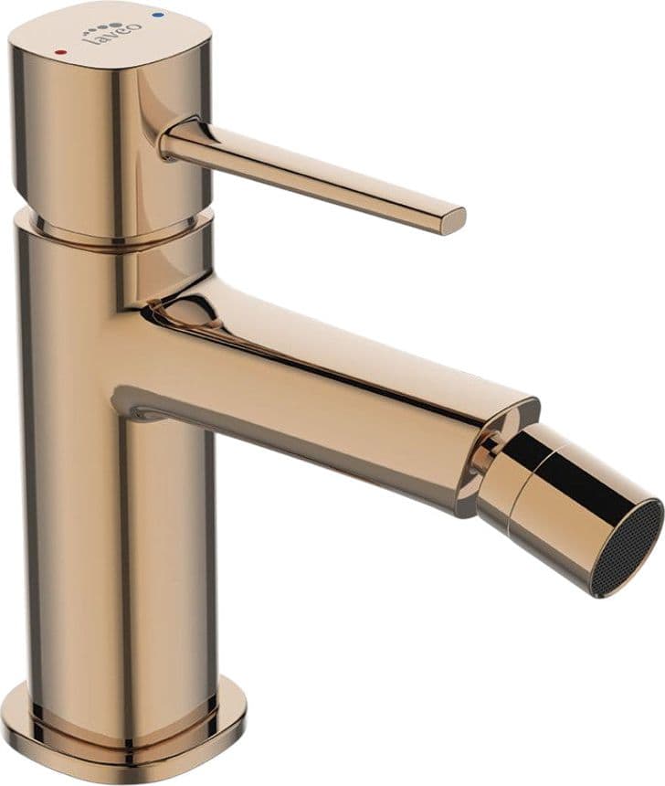 Miscelatore bidet da appoggio  – design elegante con leve sottili e regolazione getto, oro rosa