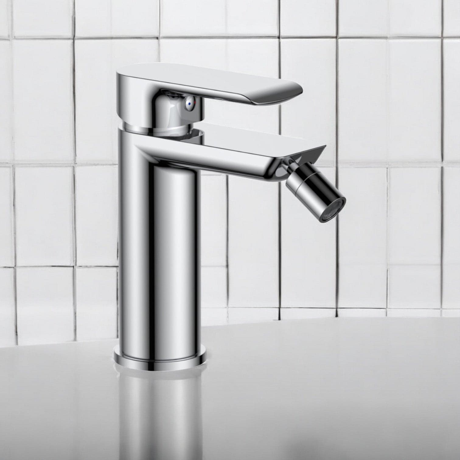 Miscelatore bidet moderno cromato completo - 2