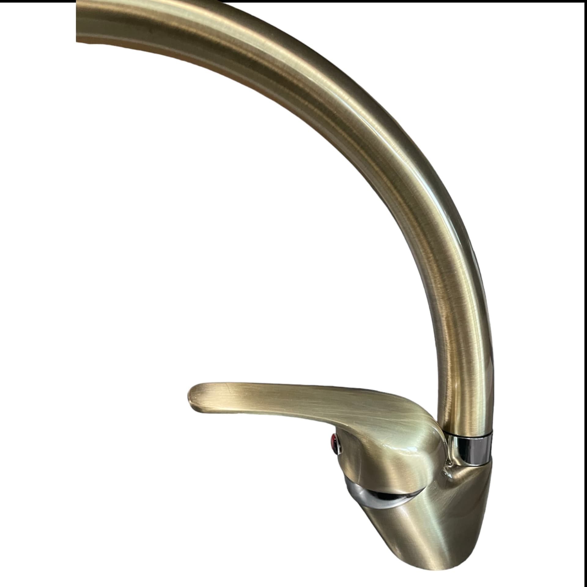 Miscelatore cucina colore BRONZATO vecchio ottone - 5