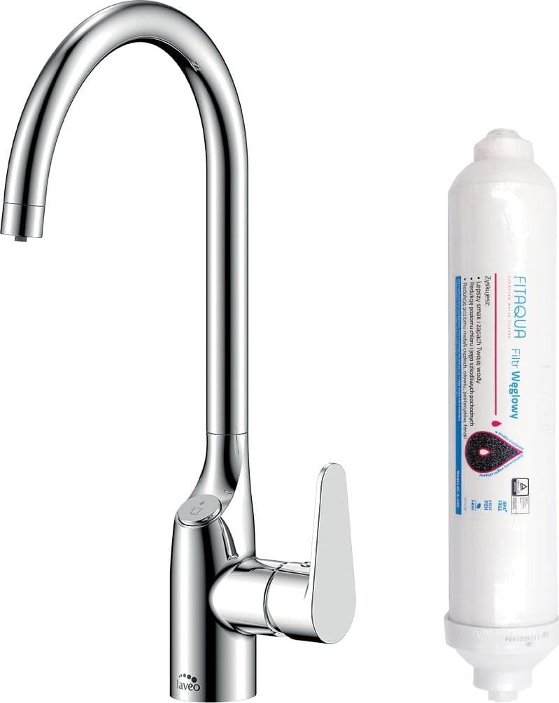 Miscelatore cucina con Filtro acqua potabile | Cromato e Design Moderno