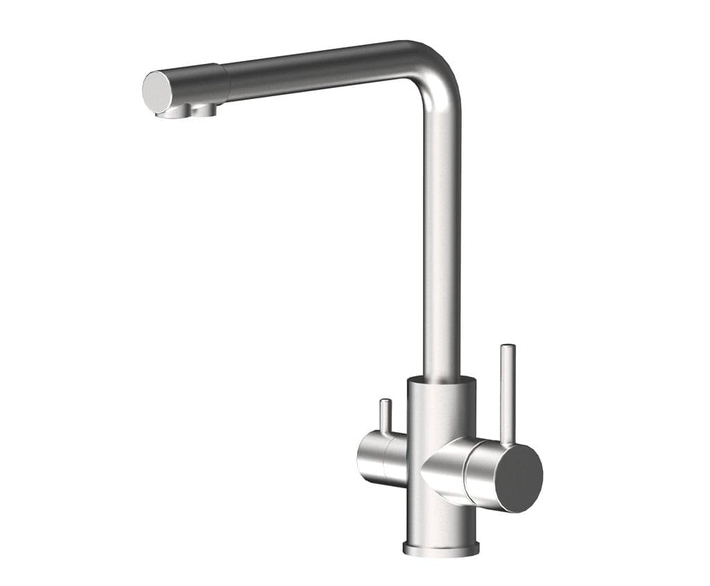 Miscelatore in acciaio inox con attacco depuratore doppia uscita - 2
