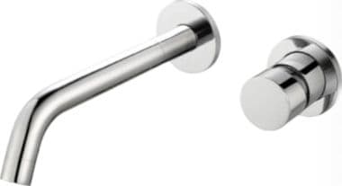 Miscelatore incasso a parete lavabo moderno completo di piletta